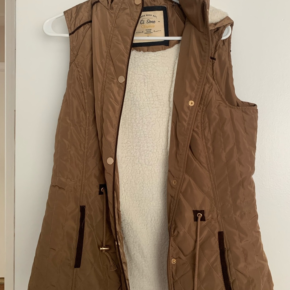 Tan/Brown Winter Vest
